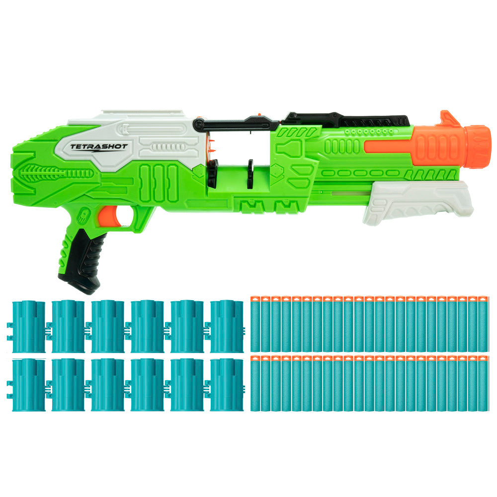 Air Warriors Tetrashot Dart Blaster - High-Capacity Belt, Ages 6+