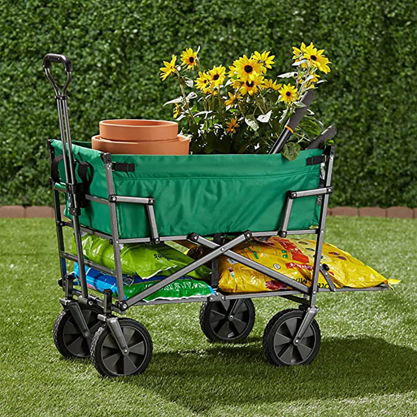 Mac Sports Double Decker Wagon: Collapsible Outdoor Utility Cart