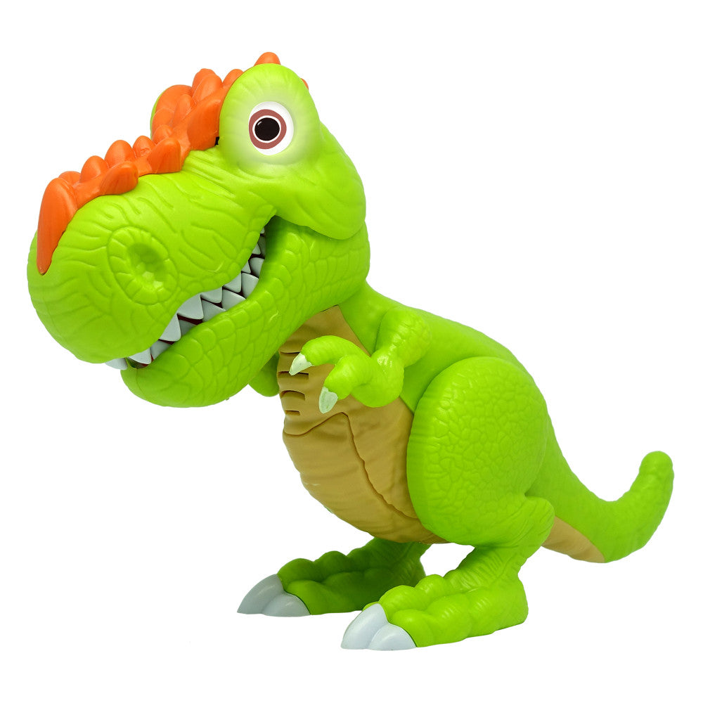 Junior Megasaur Bend & Bite Dino - T-Rex Green, Interactive Toy for Kids