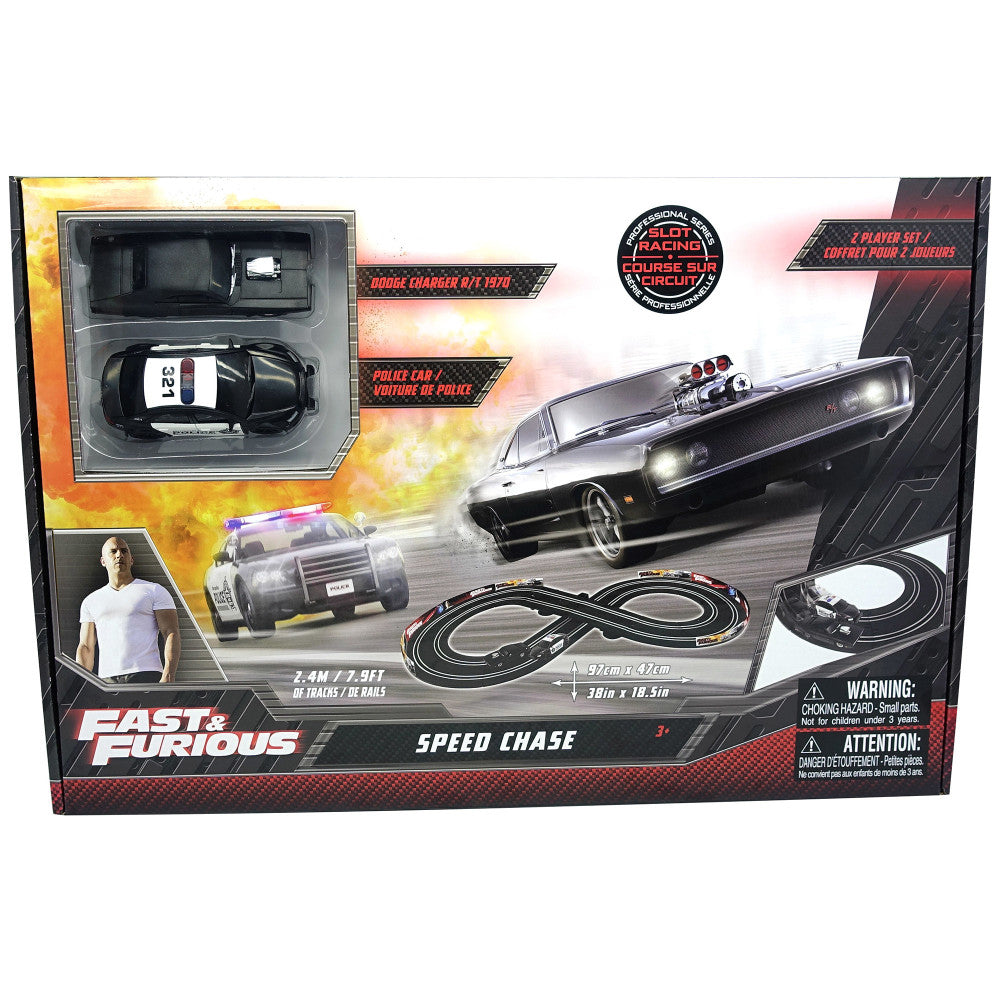 Fast & Furious 1:43 Scale Speed Chase Slot Car Racetrack Set