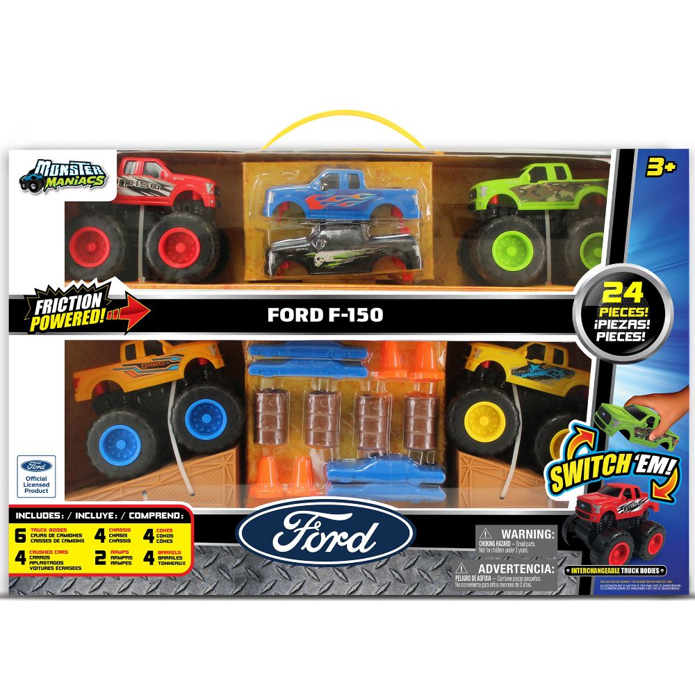 Monster Maniacs Ford Switch 'Ems 24 Piece Interactive Vehicle Set