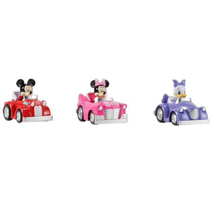 Disney Junior: 3 Pack Pull-Back Toy Vehicles - Mickey, Minnie & Daisy