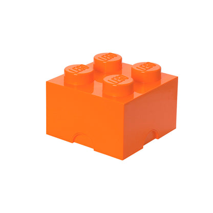 LEGO Room Copenhagen Bright Orange Storage Brick 4 - Stackable Organizer