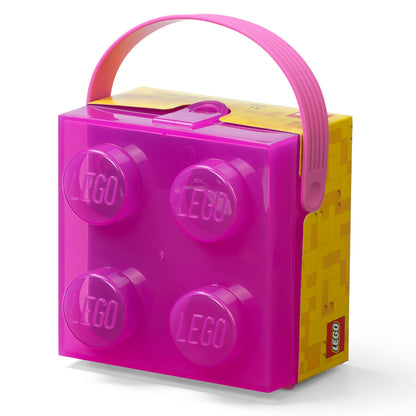 LEGO Classic Square Brick Storage Box with Handle - Translucent Violet