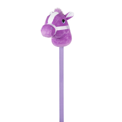 Plush Stick Pony 27 inch Interactive Toy - Purple