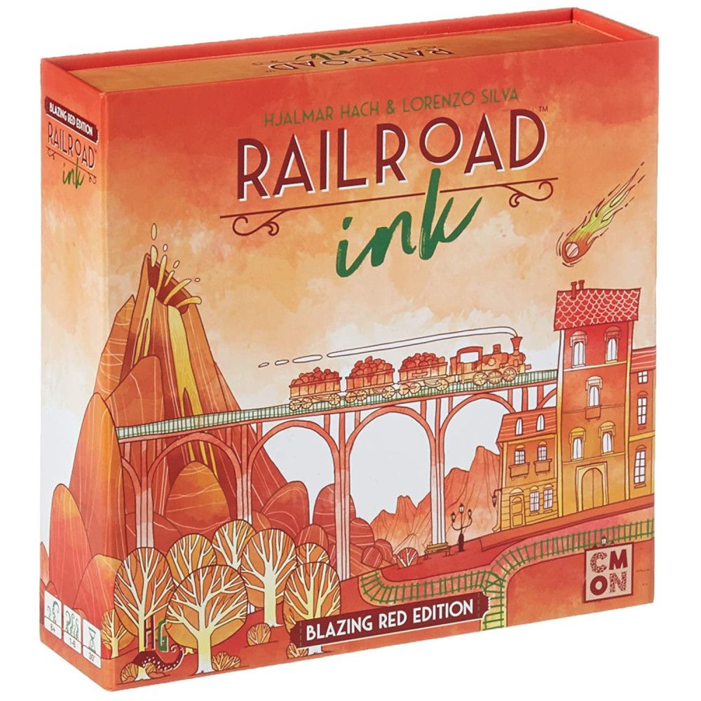 Railroad Ink: Blazing Red Edition Strategy Board Game