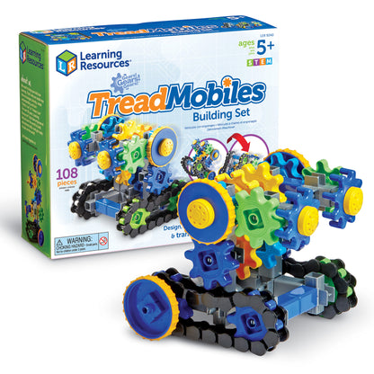 Learning Resources Gears! Gears! Gears! 108-Piece Treadmobiles Building Set