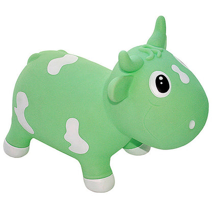 Pop It Up: Kidzzfarm Bouncing Cow: Junior - Green - Inflatable Animal Hopper