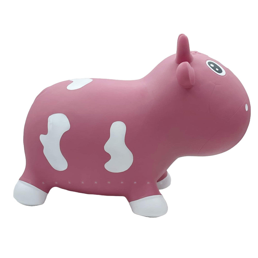 Pop It Up: Kidzzfarm Bouncing Cow: Junior - Pink - Inflatable Animal Hopper