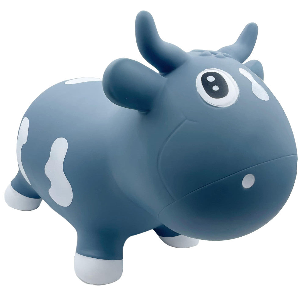 Pop It Up: Kidzzfarm Bouncing Cow: Junior - Blue - Inflatable Animal Hopper