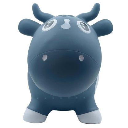 Pop It Up: Kidzzfarm Bouncing Cow: Junior - Blue - Inflatable Animal Hopper