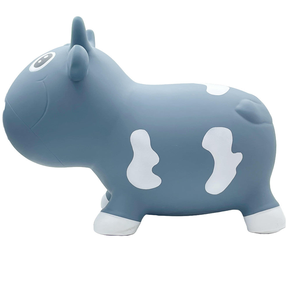 Pop It Up: Kidzzfarm Bouncing Cow: Junior - Blue - Inflatable Animal Hopper