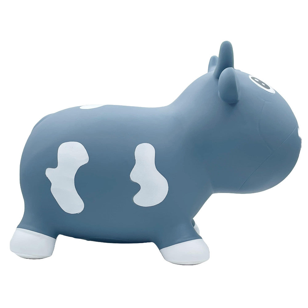 Pop It Up: Kidzzfarm Bouncing Cow: Junior - Blue - Inflatable Animal Hopper