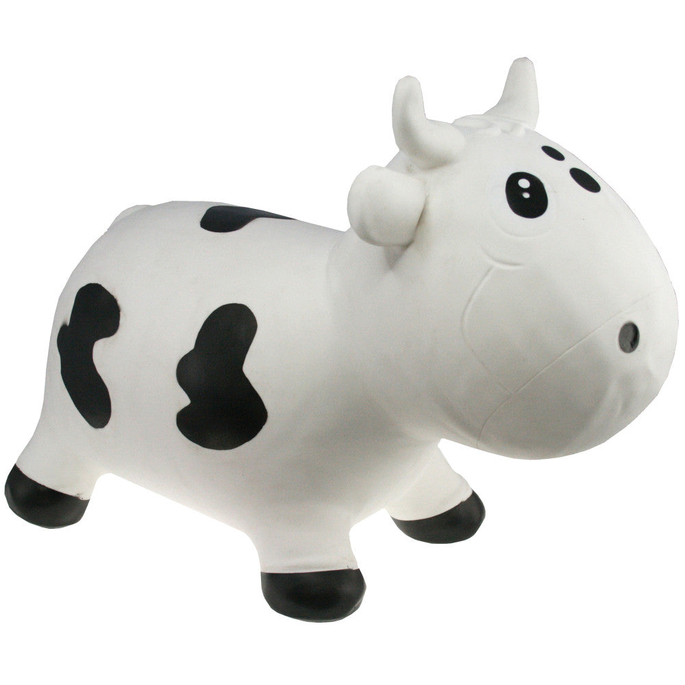 Pop It Up: Kidzzfarm Bouncing Cow: Junior - White - Inflatable Animal Hopper