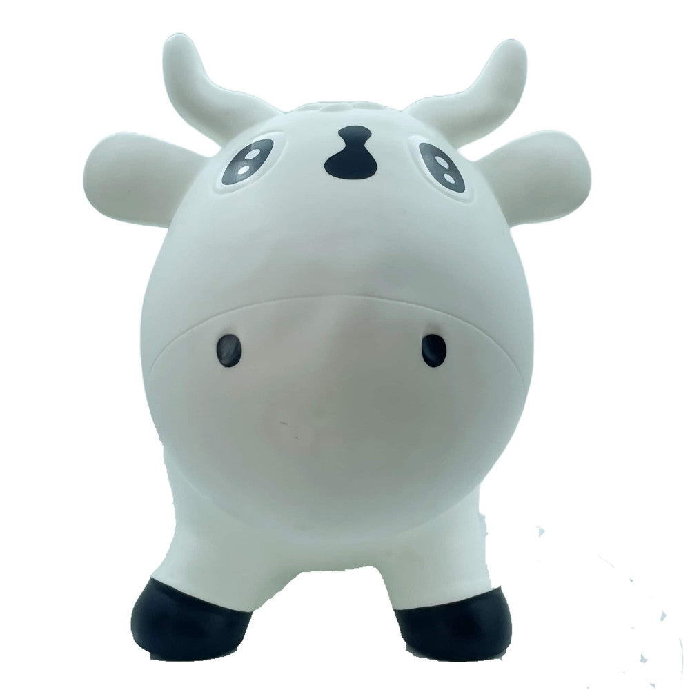 Pop It Up: Kidzzfarm Bouncing Cow: Junior - White - Inflatable Animal Hopper