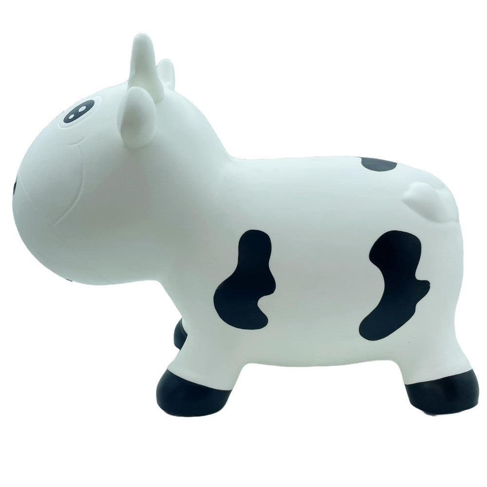 Pop It Up: Kidzzfarm Bouncing Cow: Junior - White - Inflatable Animal Hopper