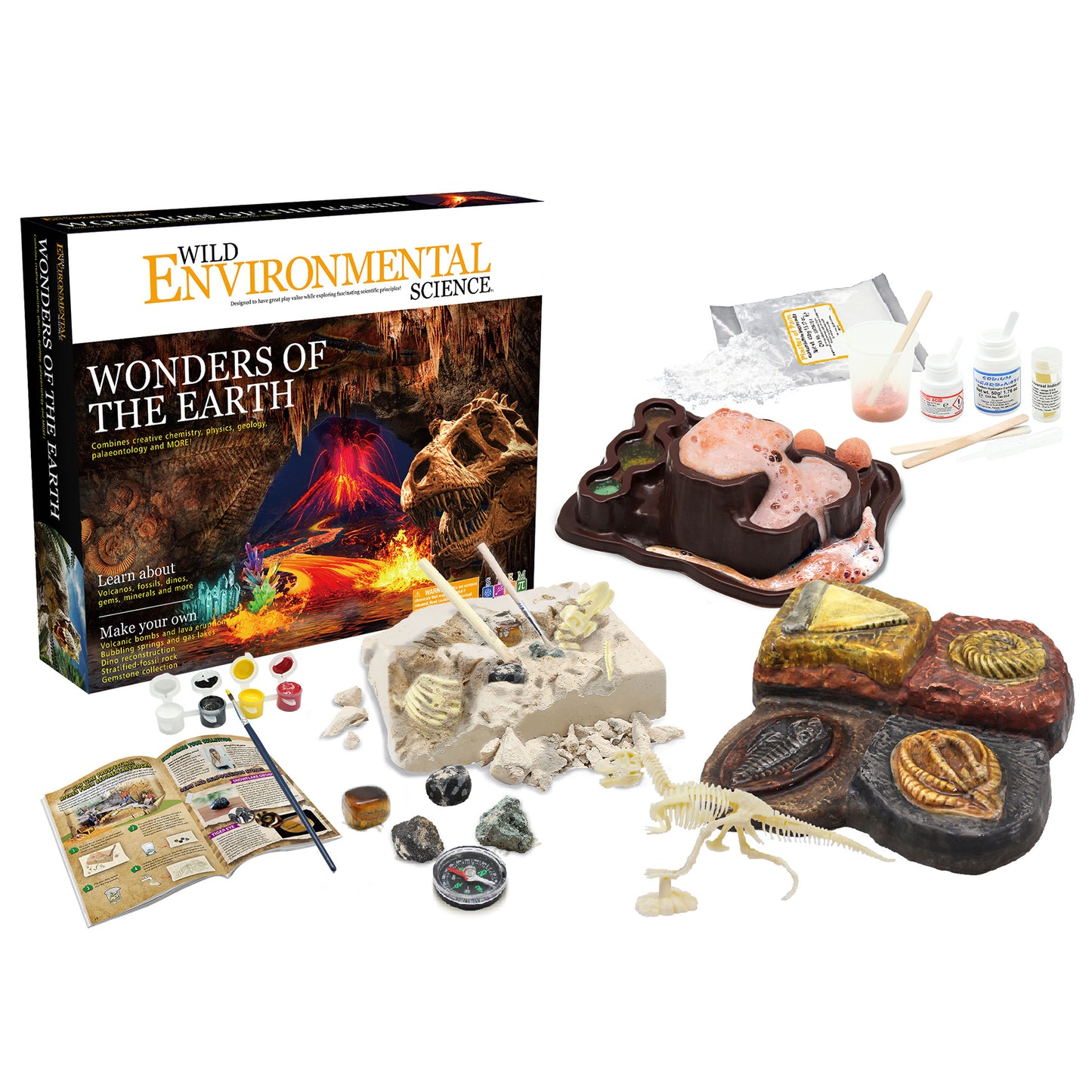 WILD ENVIRONMENTAL SCIENCE Wonders of the Earth - Earth Sciences & Chemistry Exploration Kit