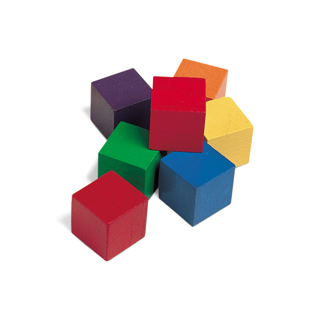 Learning Resources Colorful Wooden Cubes - Educational Counting Toy, Set of 102