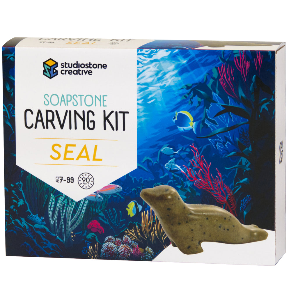 Studiostone Creative Soapstone Seal Carving Kit - Eco-Friendly Art Set