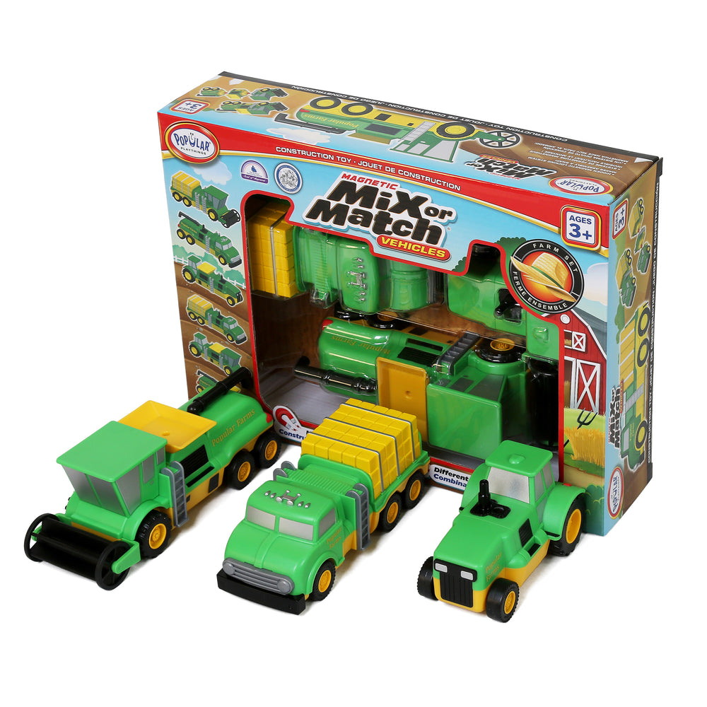 Popular Playthings Magnetic Mix or Match Vehicles, Farm Set