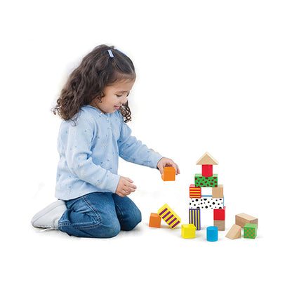 The Original Toy Company 50-Piece Wooden Blocks Set - Multicolor