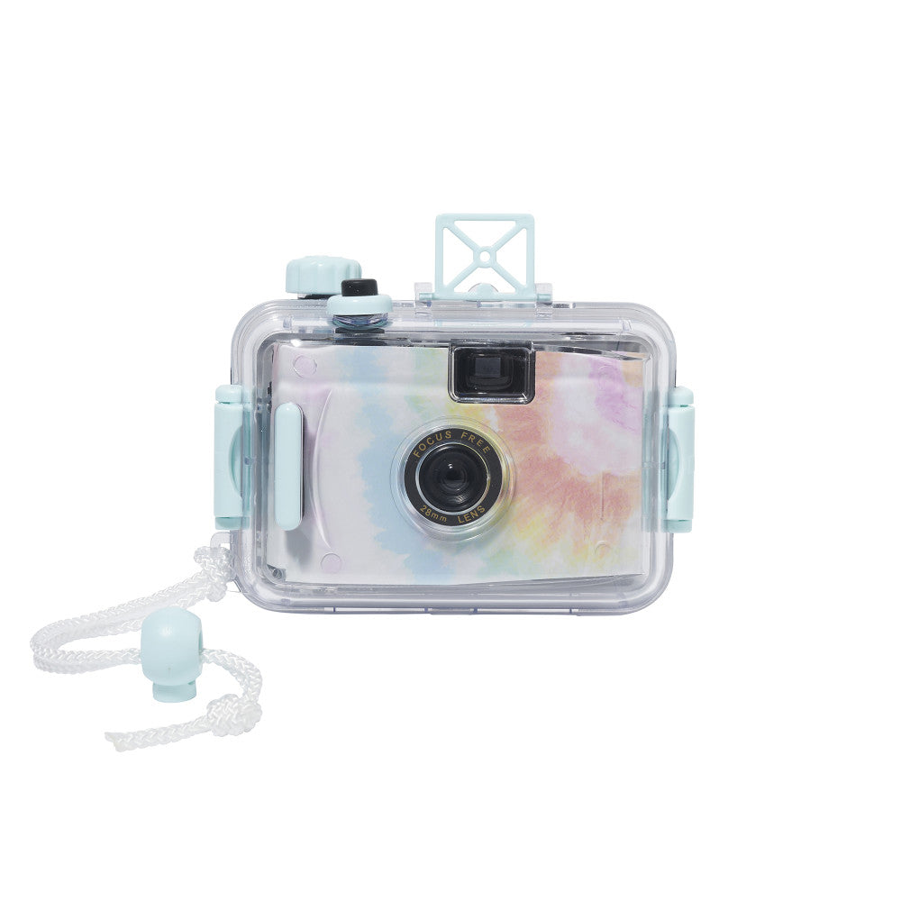 Sunnylife: Underwater Camera - Tie Dye - Blue & Pastels, Retro Film Camera