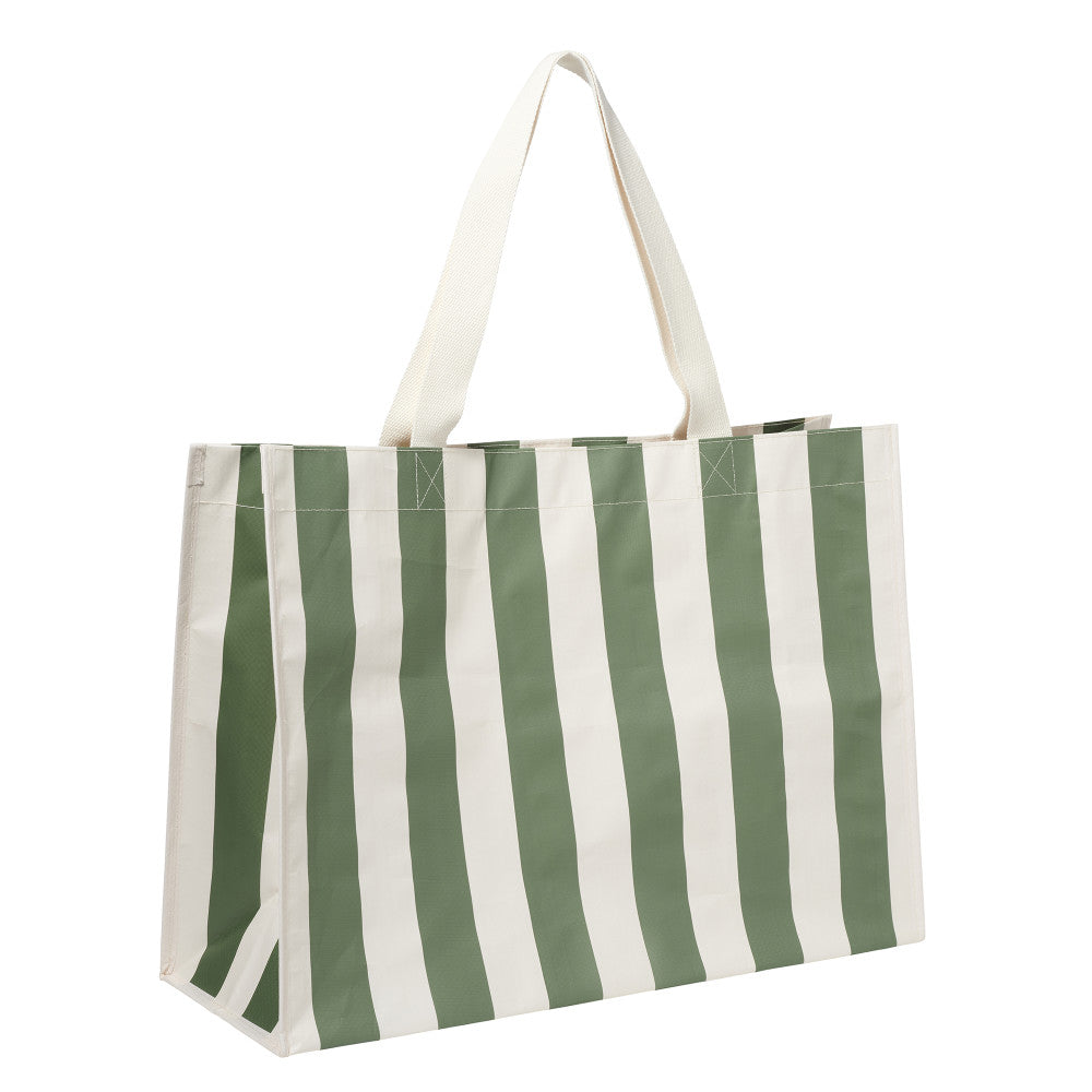 Sunnylife: Carryall Beach Bag - Vacay Olive Stripe