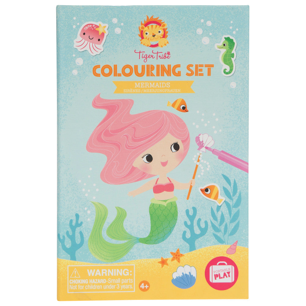 Tiger Tribe Mermaids Coloring Set - Artistic Fun for Kids