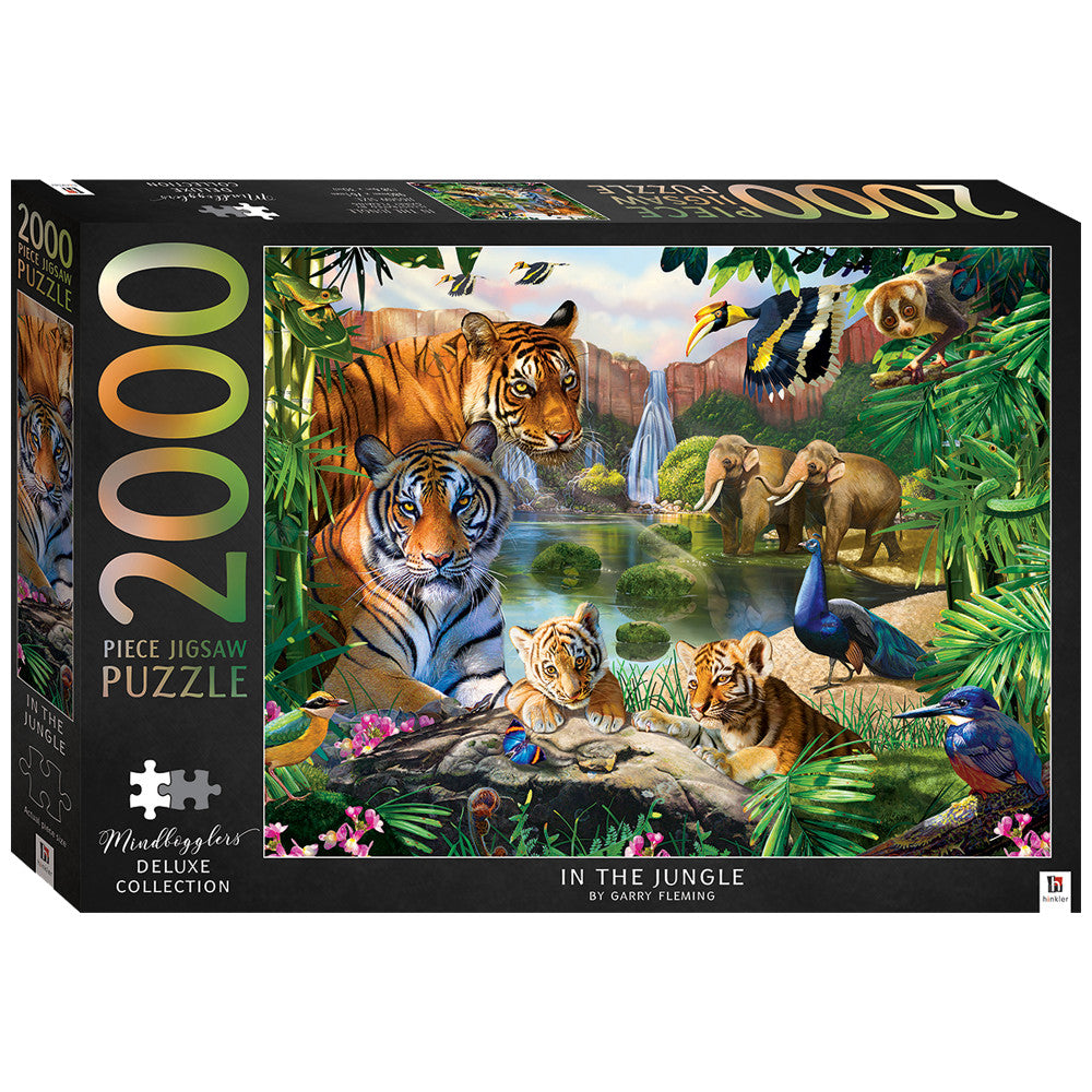 Mindbogglers Artisan Jungle Tiger Family Jigsaw Puzzle - 2000 pc