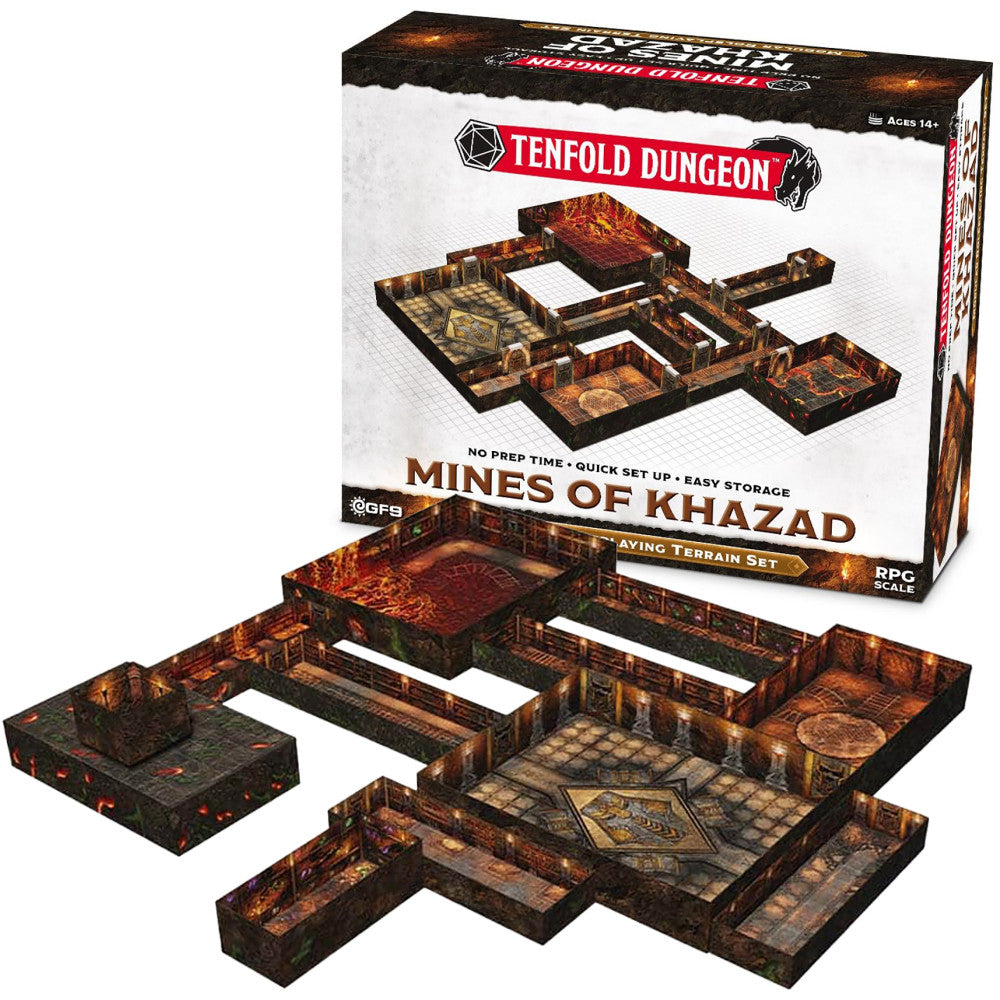 Gale Force 9: Tenfold Dungeon - Mines of Khazad - Modular Roleplaying Terrain Set