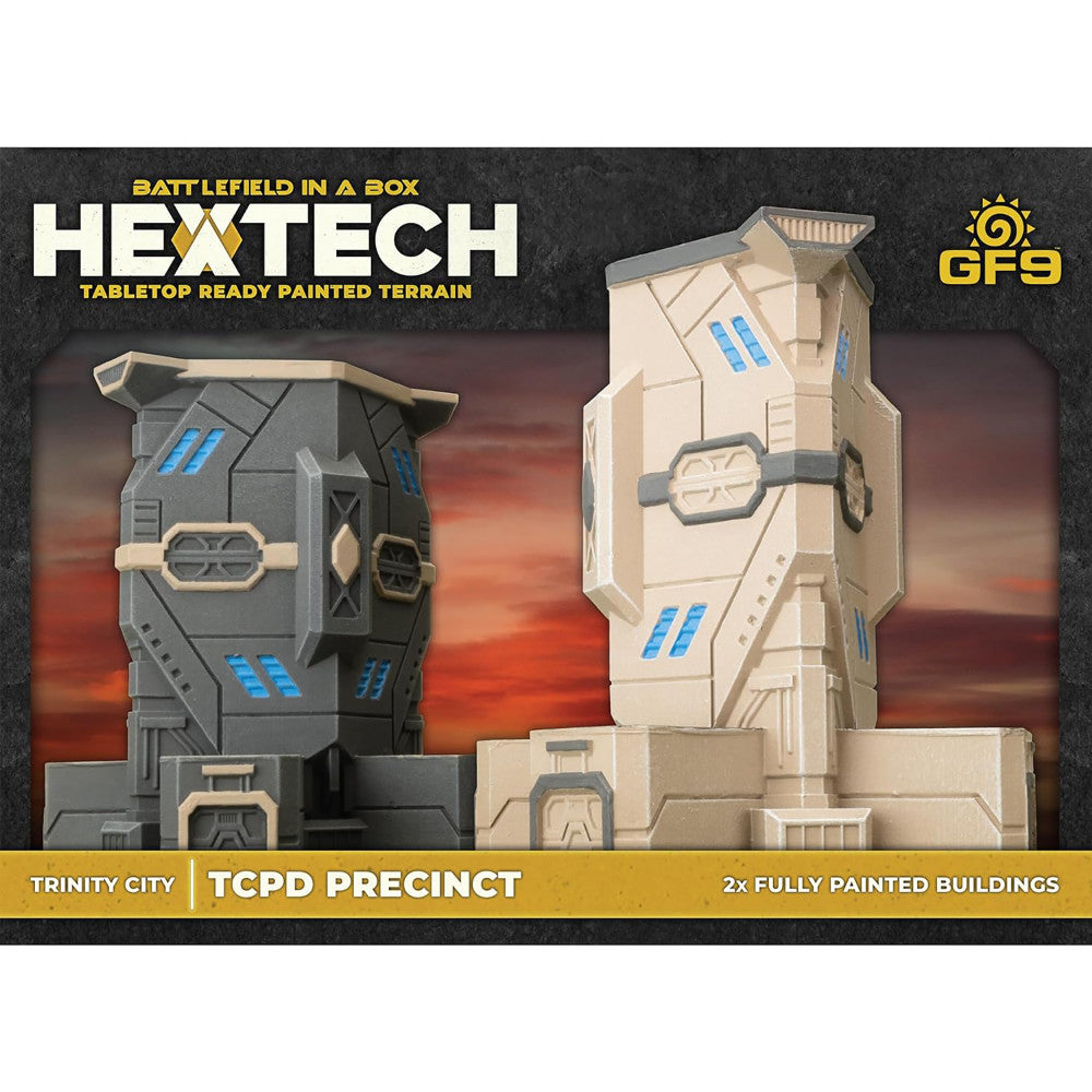 GF9 Hextech Trinity City: TCPD Precinct - 2 Painted Buildings Playset