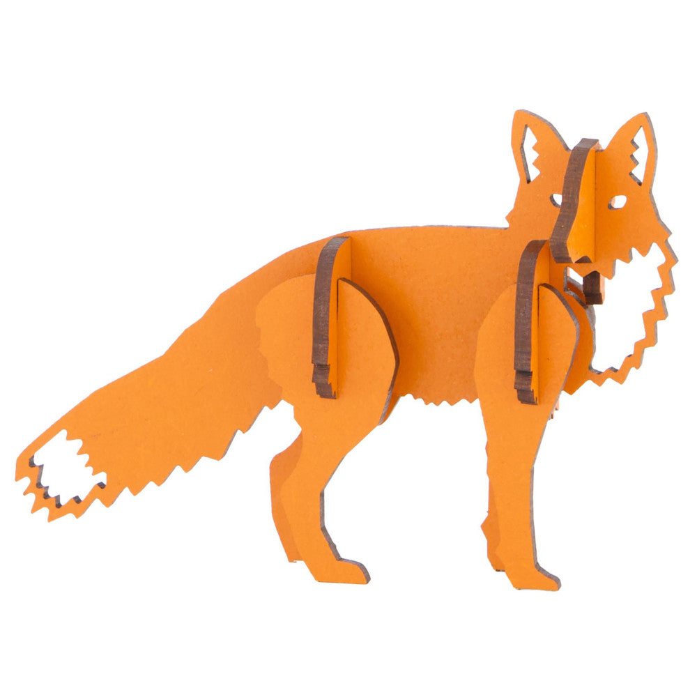 Little & Wood: Woodlet: Small - Curious Fox - Orange 3D Wooden Kit-Set