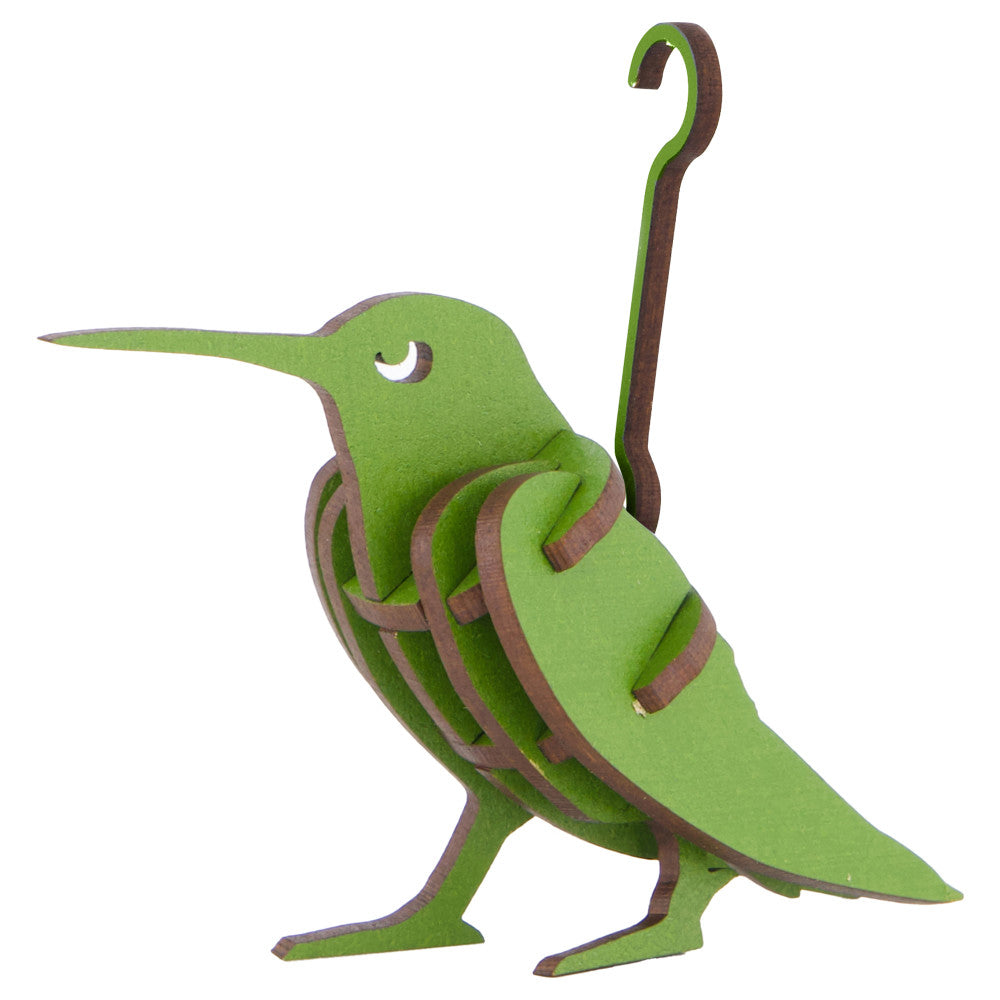 Little & Wood: Woodlet: Small - Hummingbird - Green, 3D Wooden Kit-Set