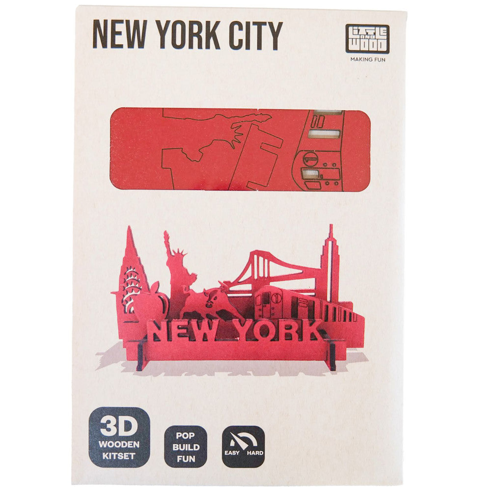 Little & Wood: Woodlet: Medium - New York - 3D Wooden Kit-Set