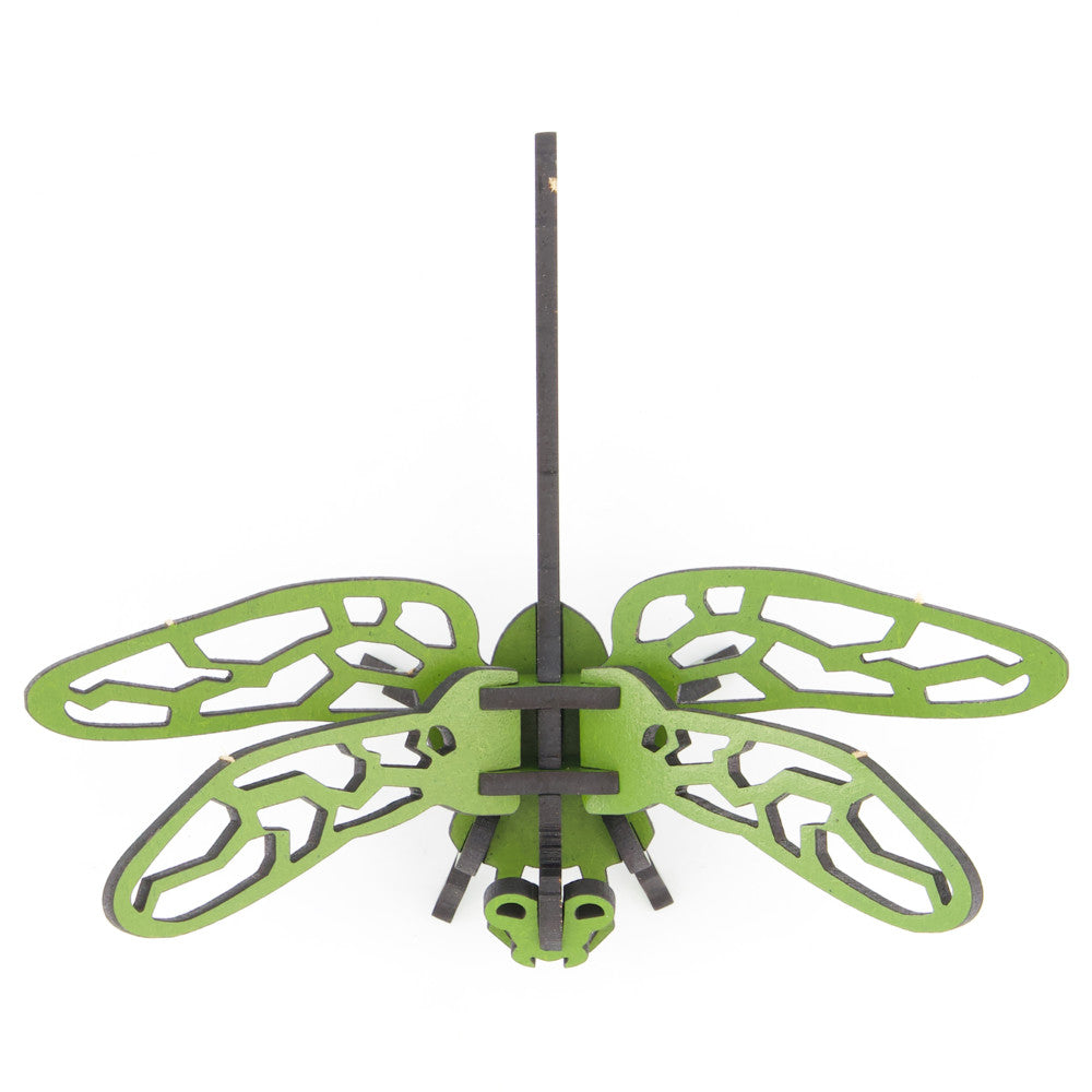 Little & Wood: Woodlet: Small - Dragonfly - Green, 3D Wooden Kit-Set