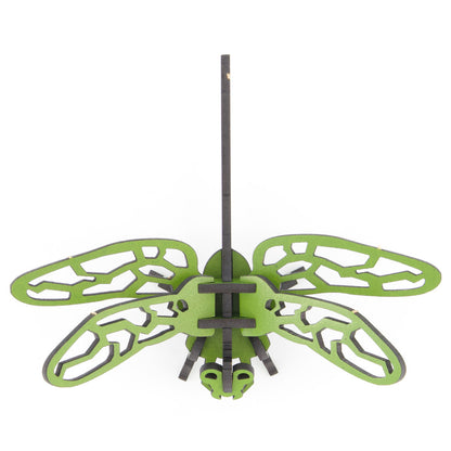 Little & Wood: Woodlet: Small - Dragonfly - Green, 3D Wooden Kit-Set