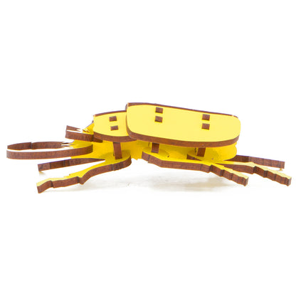 Little & Wood: Woodlet: Small - Beetle - Yellow, 3D Wooden Kit-Set