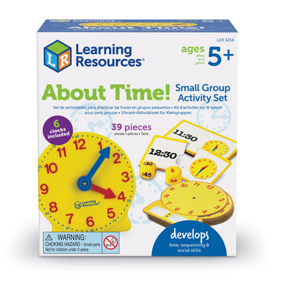 Learning Resources About Time! - Classroom Clock Set for Time-Telling Skills