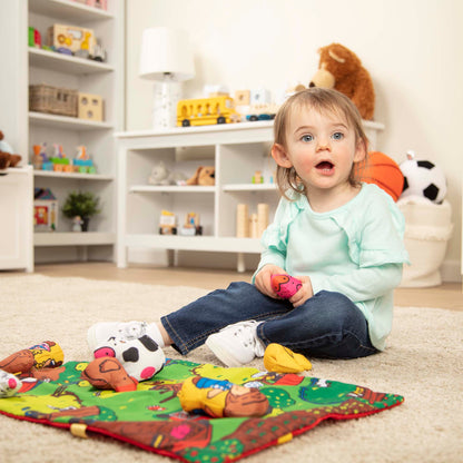 Melissa & Doug Take-Along Farm Play Mat ‚Äì Interactive Toddler Activity Set