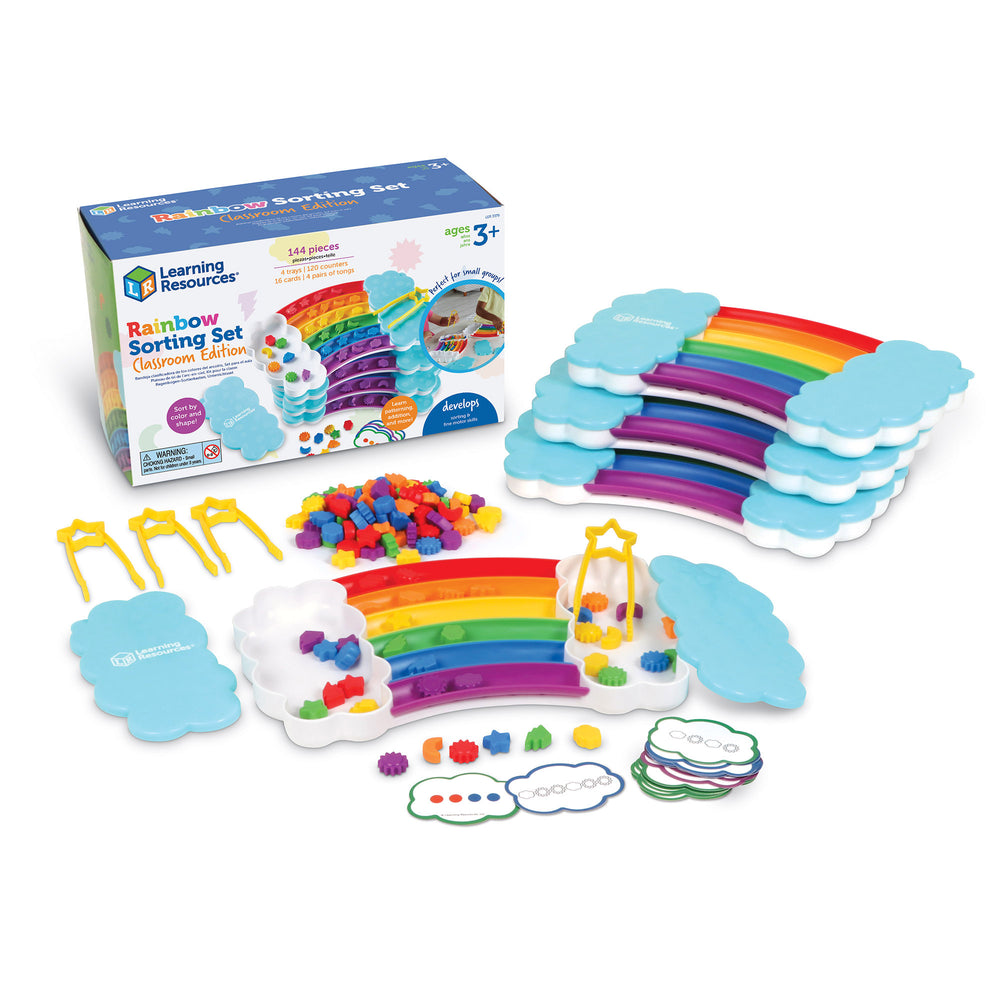 Learning Resources Rainbow Sorting Trays - Educational Classroom Set