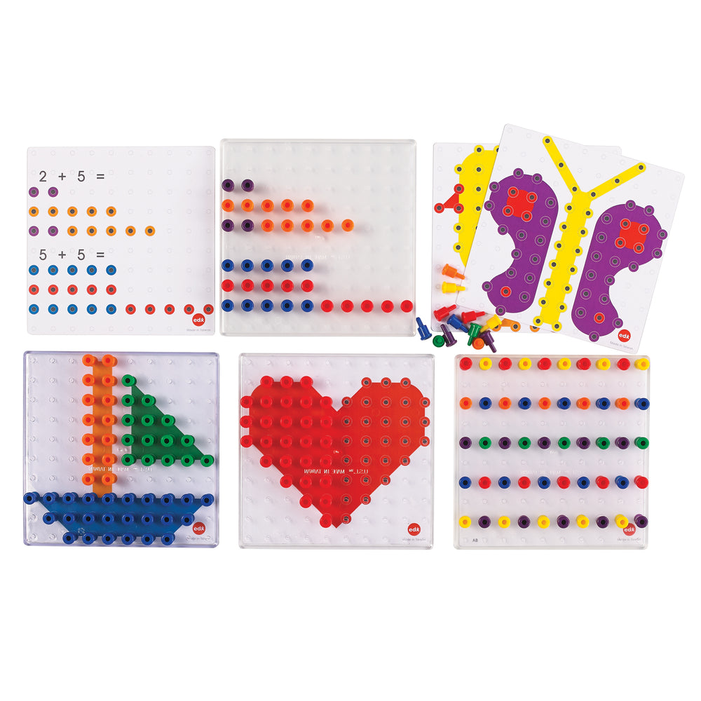 Edxeducation Creative Pegs Activity Set - Colorful Learning Toy for Kids