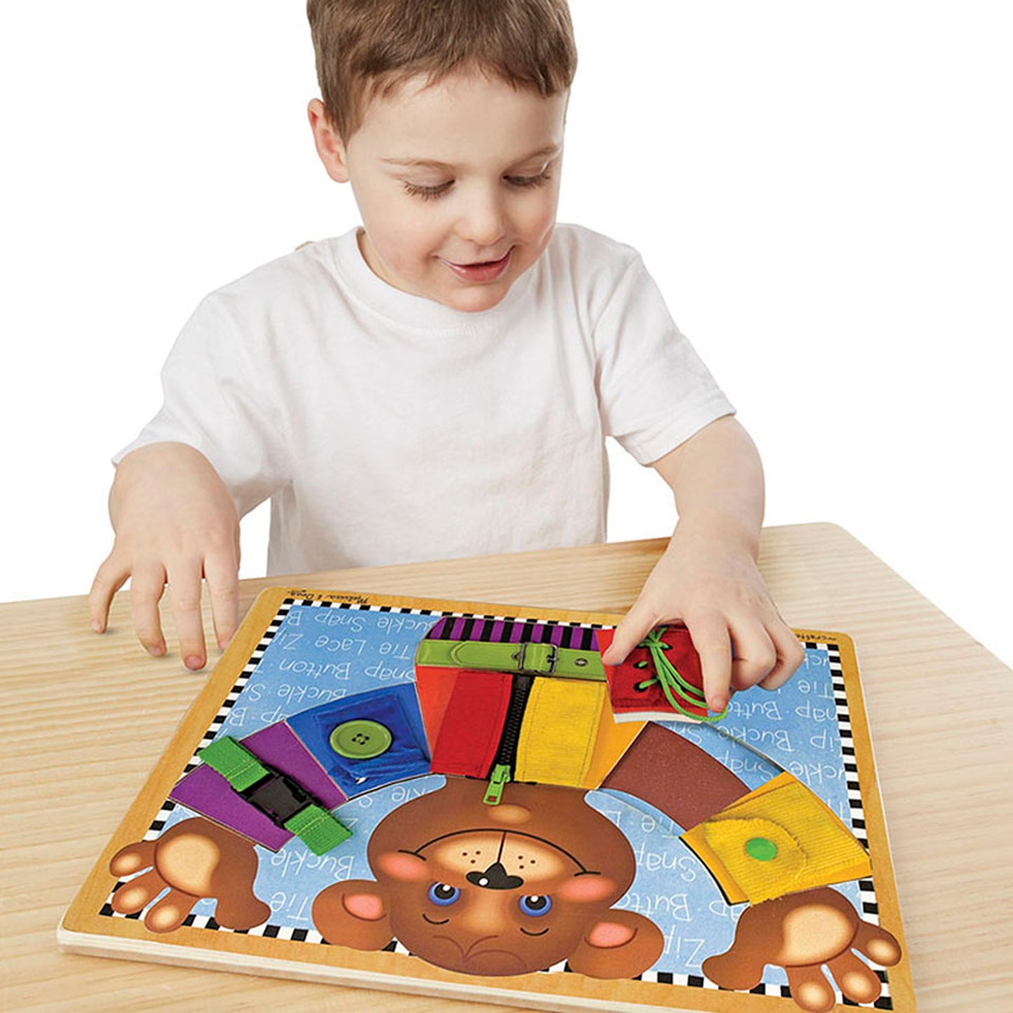 Melissa & Doug Basic Skills Wooden Learning Board - Educational Puzzle Toy