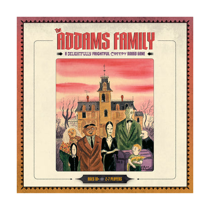 The Addams Family Creepy Board Game Featuring Charles Addams Art