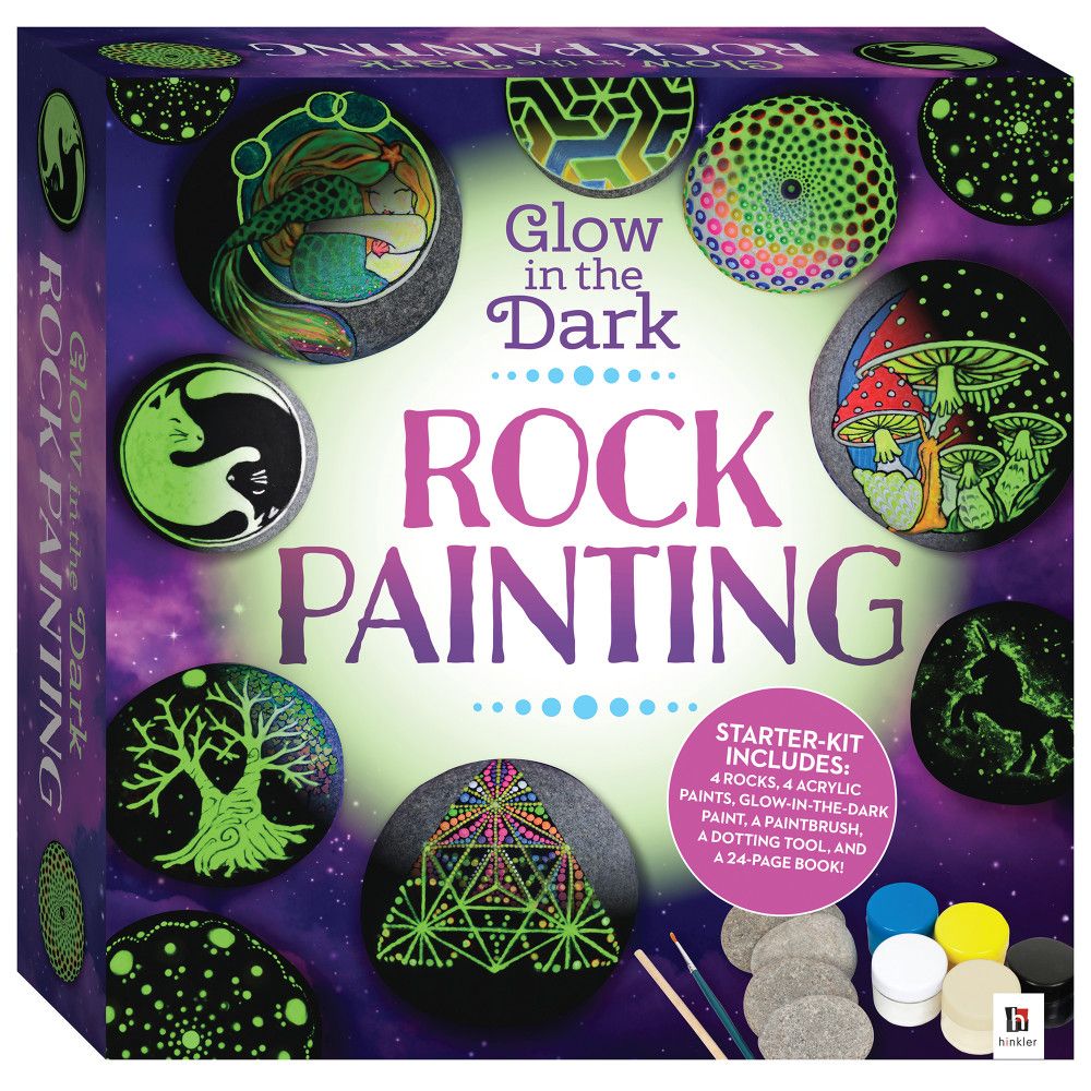 Craft Maker Glow-In-The-Dark Rock Painting Kit - Arts & Crafts Set