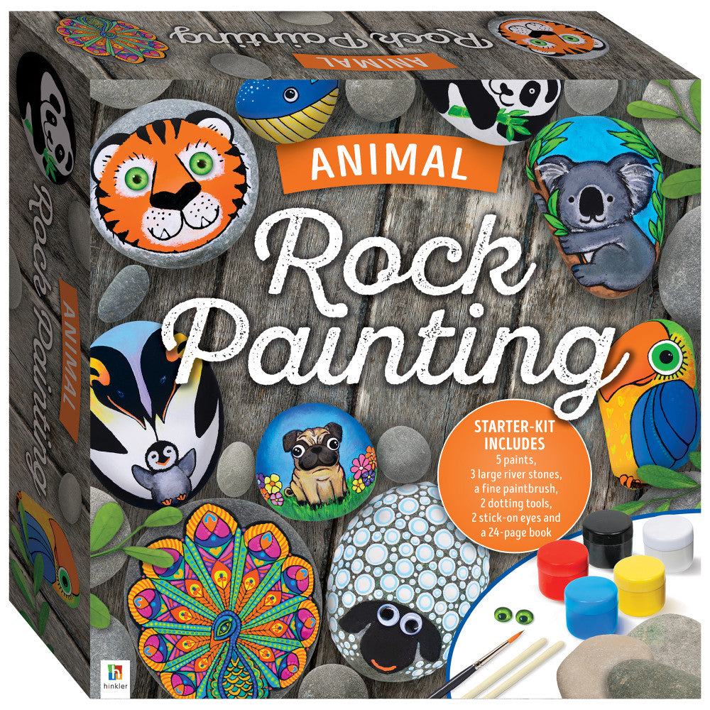 Creative Animal Rock Painting DIY Kit for Adults - Artistic Home Decor Craft Set