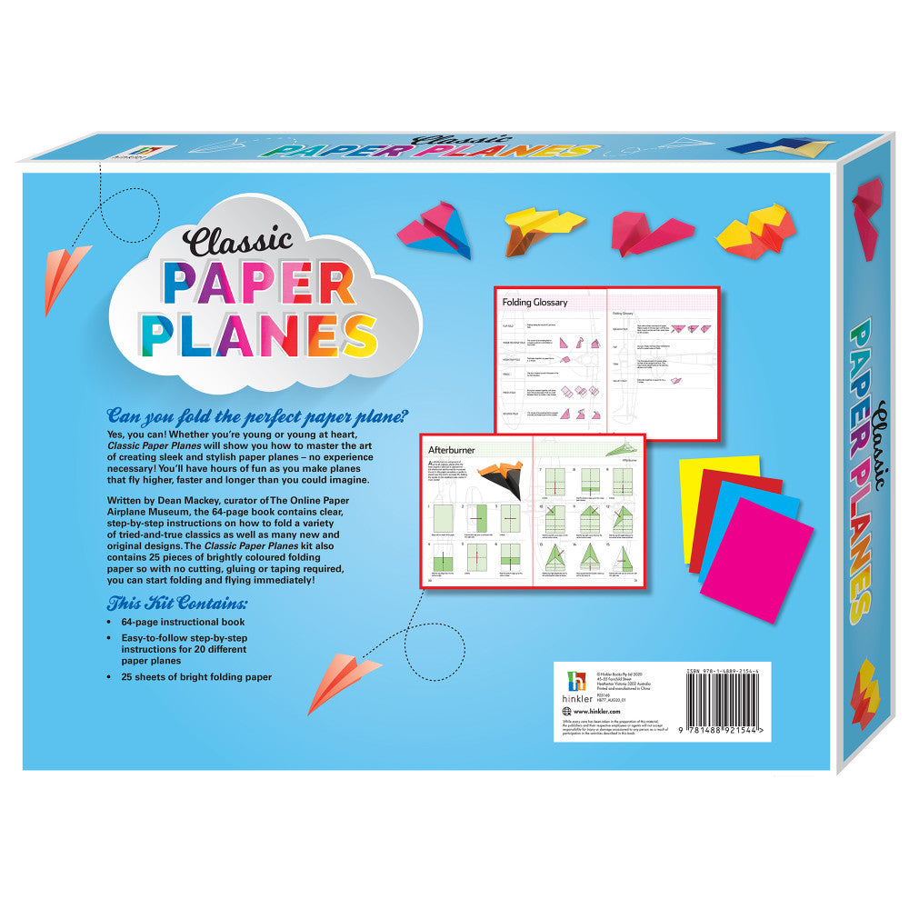 Classic Paper Planes Kit - Aerodynamic Folding Techniques for Kids