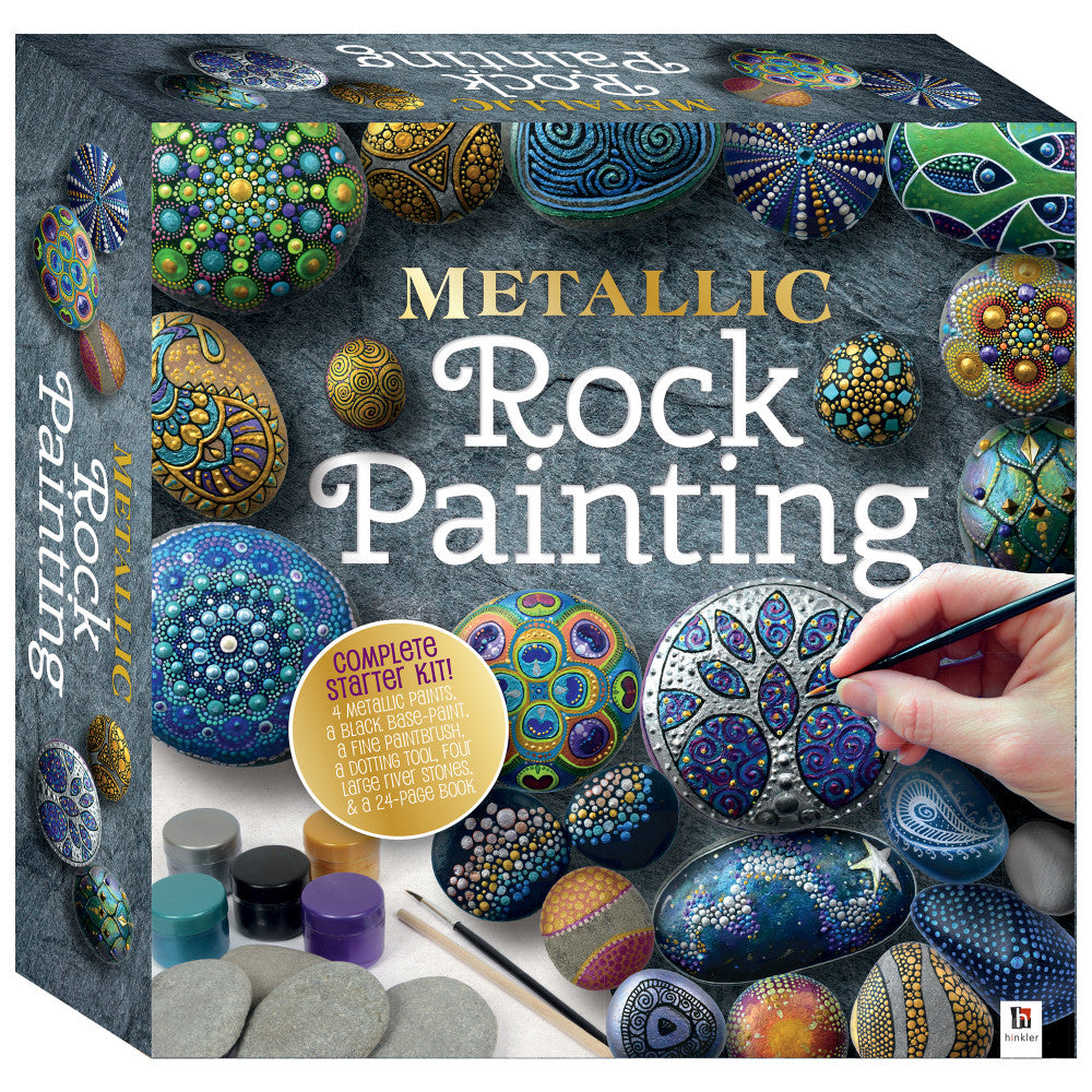 Creative Metallic Rock Painting Kit - Complete DIY Art Set for Adults