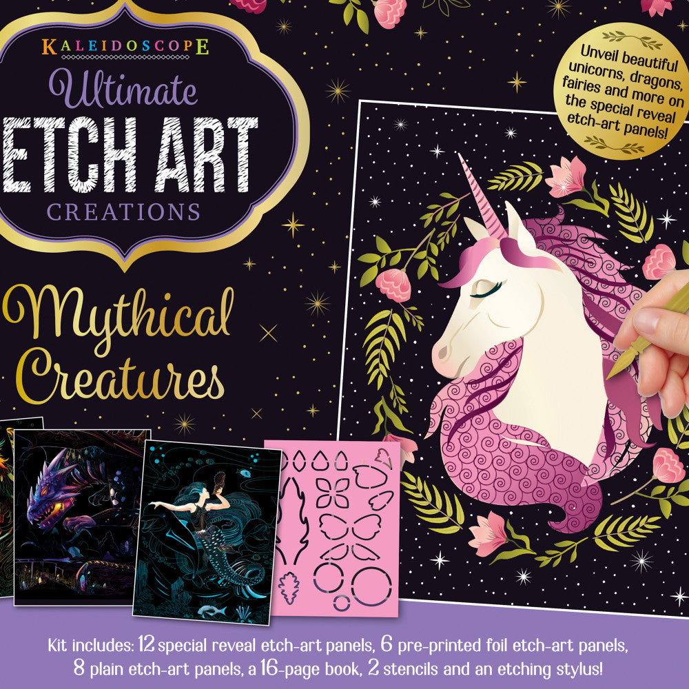 Kaleidoscope Mythical Creatures Ultimate Etch Art Kit