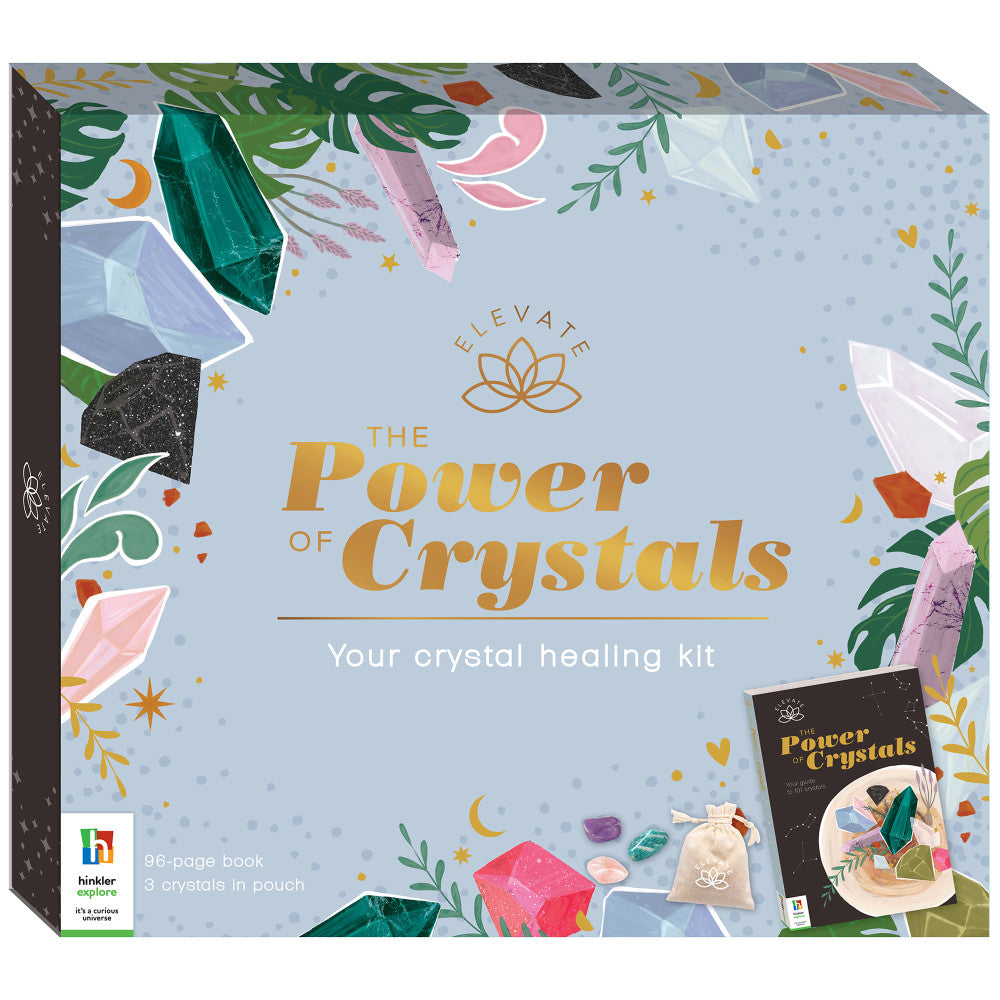 Elevate Crystal Healing Kit - Adult Spirituality with Guidebook and Crystals