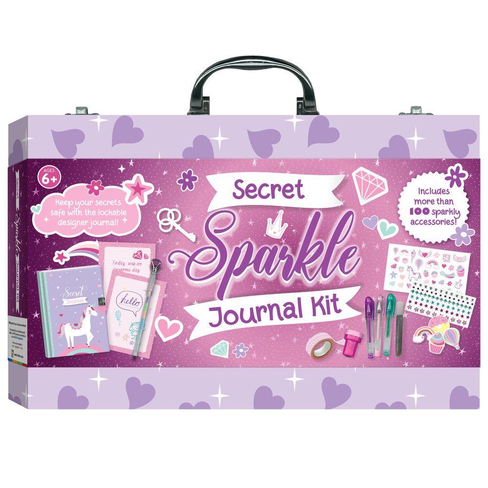Kaleidoscope Secret Sparkle Heart-Themed Journal Kit with Accessories